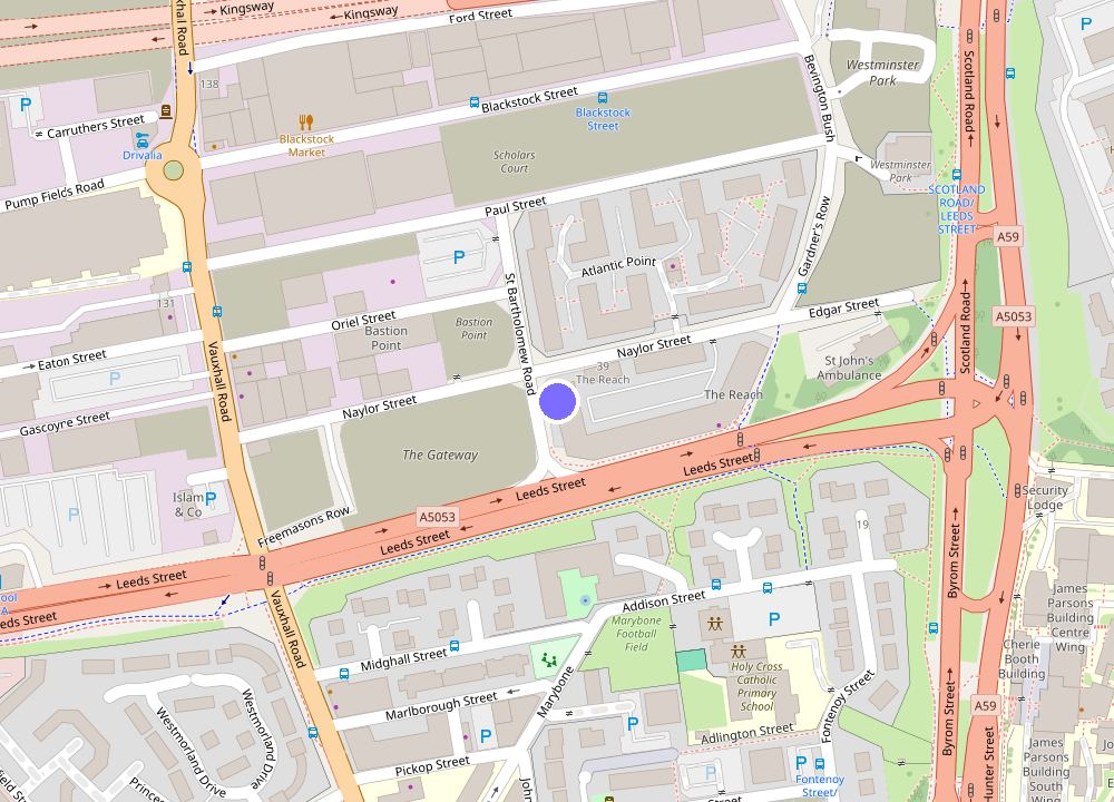 Map: Sidemersey Livings Liverpool Corporate & Relocation Apartment 14 Days Minimum